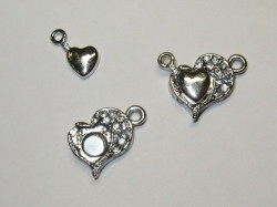 差込みマグネット　２０×１６mm　ロジウムカラー