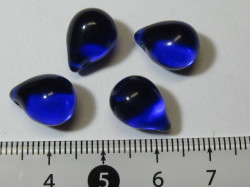 チェコビーズ　ティアドロップ　10×14ミリ　コバルト