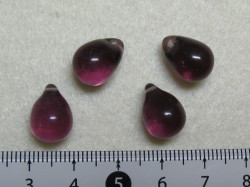 チェコビーズ　ティアドロップ　10×14ミリ　アメジスト