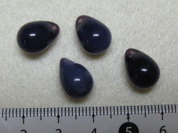 チェコビーズ　ティアドロップ　10×14ミリ　ミルキーアメジスト