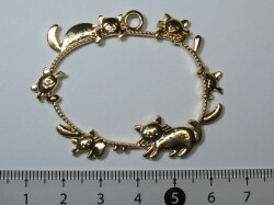 レジン向けメタル　ネコの輪　41×53mm　ゴールド