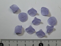 チェコビーズ　フラワー（たて穴）　１０×１２ミリ　ミルキーアレキサンドライト