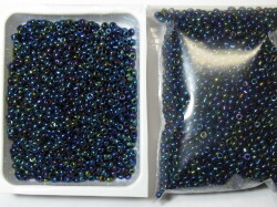 徳用ビーズ　２ミリ　約50ｇ入り　ブルーアイリス
