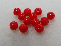 チェコ　プレス　ラウンド　４ミリ　オペークレッド