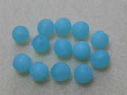 チェコ　プレス　ラウンド　６ミリ　アクアマリンマット