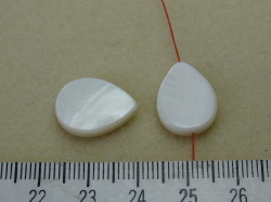 シェルパーツ　18×14㎜　ドロップ・縦穴