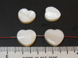 シェルパーツ　14ミリ　ハート・よこ穴