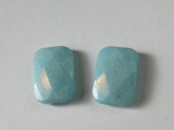 天然石　25×18ミリ　レクタングルカット　アマゾナイト
