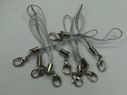 カニカン付ストラップ　シルバー