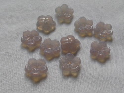 チェコ　プレス　フラワー　１０ミリ　ミルキーアメジスト