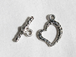 マンテル　ヒョウ柄ハート　シルバー