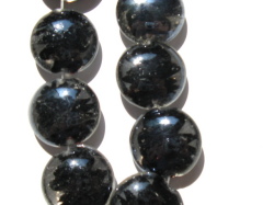 ハンドメイドガラス　コイン　約20ｍｍ　ブラック