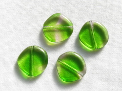 チェコ　プレス　ムーンシャイン　14ミリ　2トーングリーンロザリン