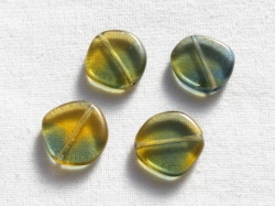 チェコ　プレス　ムーンシャイン　14ミリ　2トーントパーズサファイヤ