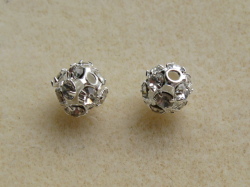 丸ロンデル　(くす玉)　６mm　シルバー