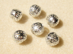 すかし玉　１０mm　ホワイトシルバー
