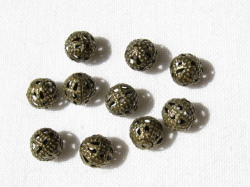 すかし玉　６mm　金古美