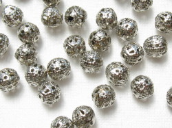 すかし玉　６mm　ロジウム