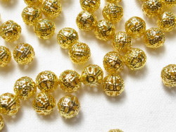すかし玉　６mm　ゴールド　大袋