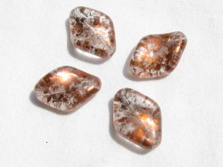 チェコビーズ　エリカ　19×13ミリ　クリスタルカプリゴールド