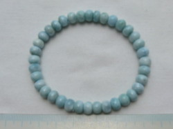 天然石ブレスレット　ボタンタイプ　　7~7.5×4~5.5ミリ　ラリマー