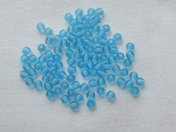 チェコ　プレス　ラウンド　３ミリ　アクアマリン