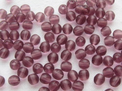 チェコ　プレス　ラウンド　４ミリ　アメジスト