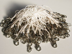 カニカン付ストラップ　(100個入り)　ホワイト