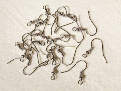 ピアス　釣り針タイプ　(10ペア)　ロジウムカラー