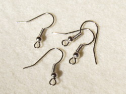 ピアス　釣り針タイプ　(2ペア)　ロジウムカラー