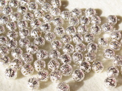 すかし玉　６mm　(約500個入り)　ホワイトシルバーカラー