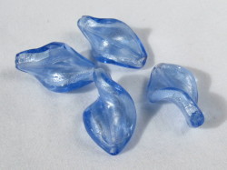 ベネチアン風ガラス　ツイスト　約30ｍｍ　ライトサファイヤ