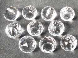 ガラスビーズ　サンキャッチャーポール　約30ｍｍ　（１0個入り）　クリスタル