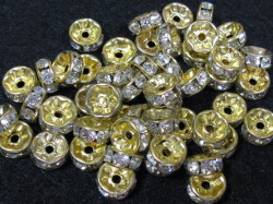 ロンデル　８mm　(50個入り)　ゴールド