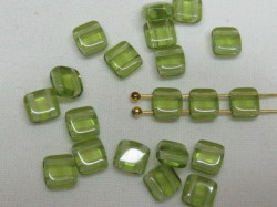 フラットスクエア　２ホール　６ミリ　オリーブ