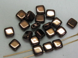 フラットスクエア　２ホール　６ミリ　ダークブロンズ