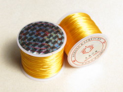 のびるテグス（ブレスレット用）　0.8ミリ　(50Ｍ巻)　黄色