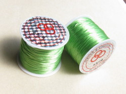 のびるテグス（ブレスレット用）　0.8ミリ　(50Ｍ巻)　黄緑