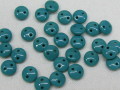チェコビーズ　レンティル(レンズ豆)　２ホール　６ミリ　ペルシアンターコイズ