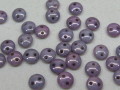 チェコビーズ　レンティル(レンズ豆)　２ホール　６ミリ　オペークラスターアメジスト