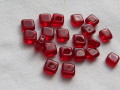フラットスクエア　２ホール　６ミリ　ルビー