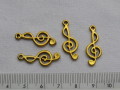 チャーム　ト音記号　17ミリ　Ａゴールド