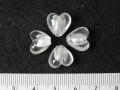 ベネチアン風ガラス　ハート　約12ｍｍ　白