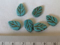合成石　約1４ミリ　リーフ　練りターコイズ