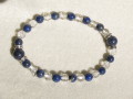 天然石ブレスレット　内径16ｃｍタイプ　サファイヤ　ラピスラブリ　カットクリスタル