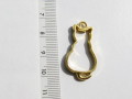 レジン向けメタル　ネコ　16×30mm　ゴールド