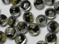 ベネチアン風ガラス　ラウンド形　約１２ｍｍ　黒