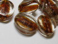 ハンドメイドガラス　オーバル　約28×24ｍｍ　トパーズ