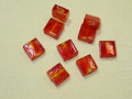 ベネチアン風ガラス　正方形　約10×5ｍｍ　赤色