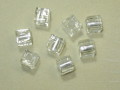 ベネチアン風ガラス　キューブ　約10×10ｍｍ　白色